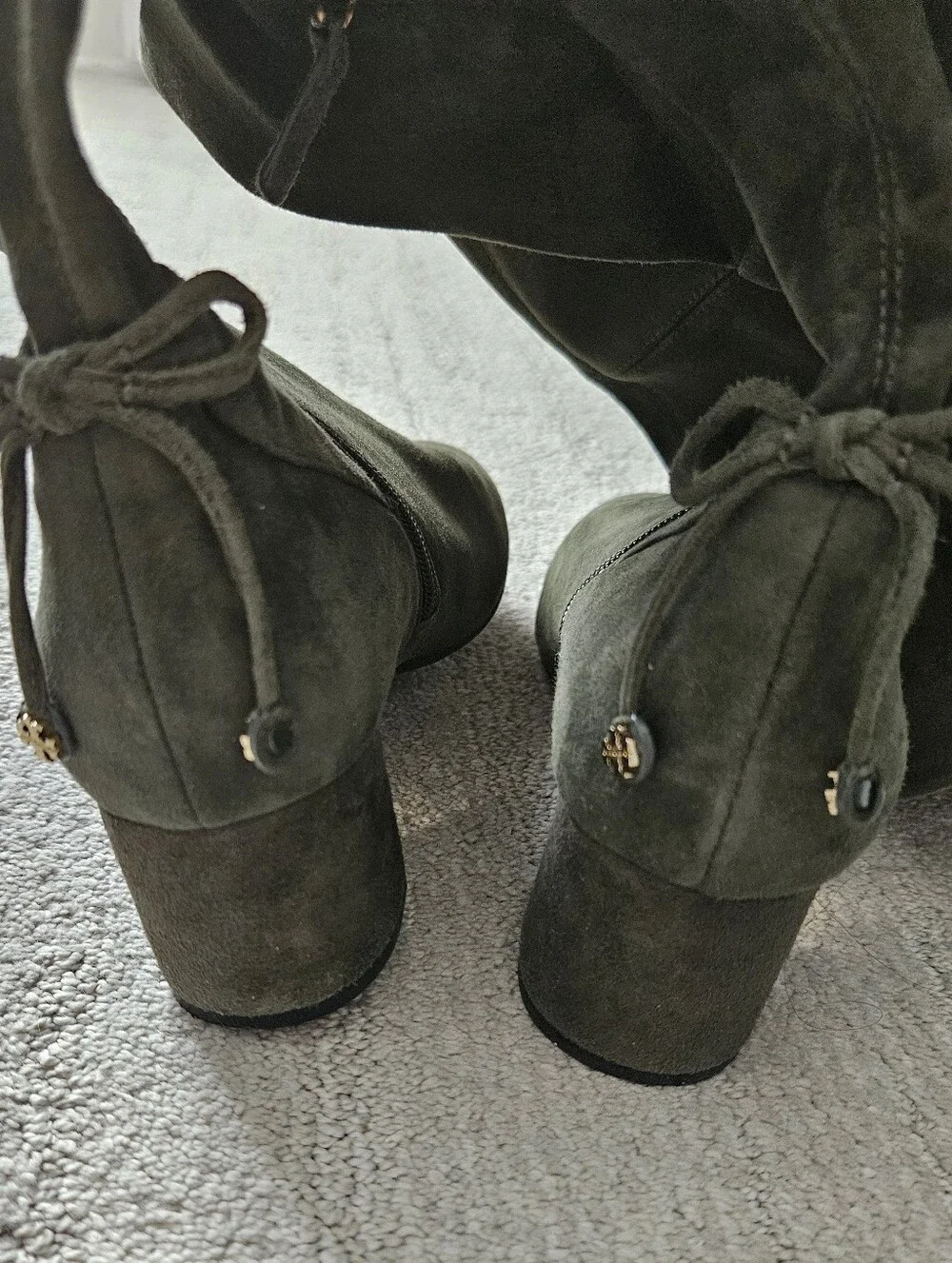 Tory Burch Laila Over-the-knee Boots In Green Size 8.5